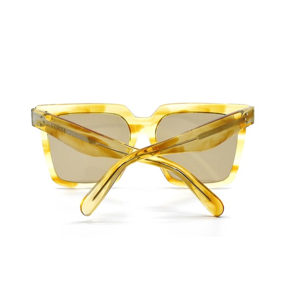 NEW CELINE PARIS CL4055FN 55E STRIPED HONEY HAVANA BROWN AUTHENTIC SUNGL… - Picture 6 of 14